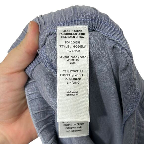 Splendid Angie Crop Wide Leg Pant NWT Women's Sz XS Light Blue Linen Breezy - Picture 8 of 9